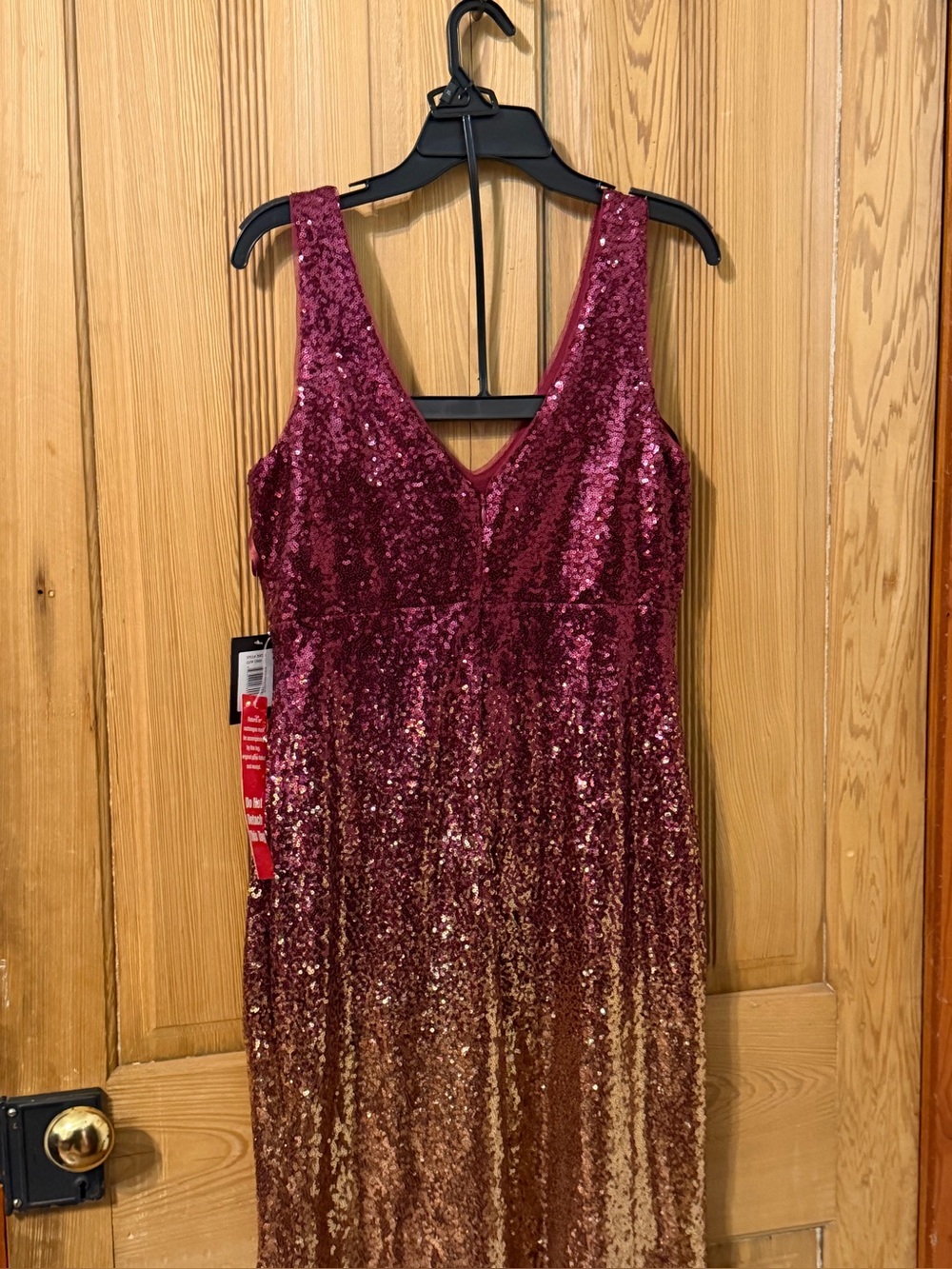 Marina Ombré Sequin Sleeveless Gown Size 8 NEW WITH TAGS Maxi Dress - Picture 10 of 13